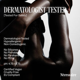 Nécessaire ingredients display with niacinamide and plant oils for barrier support