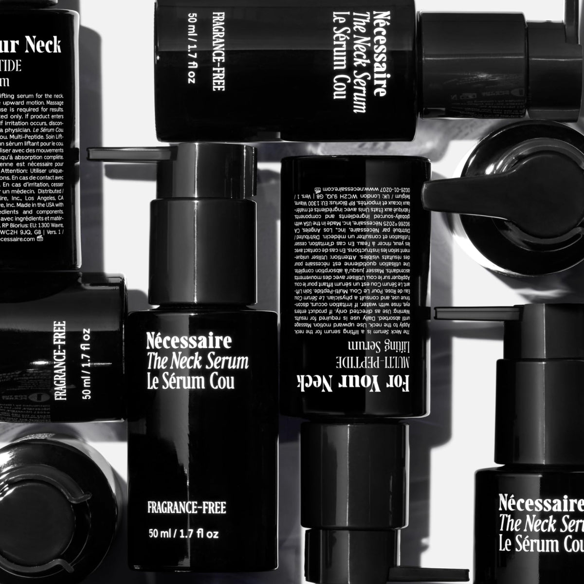 Nécessaire serum texture close-up demonstrating lightweight absorption