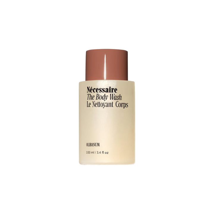 Nécessaire front bottle showing olibanum mini size and refined scent benefit