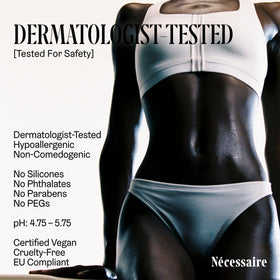 Nécessaire next to everyday items showing 15.2oz size and value benefit