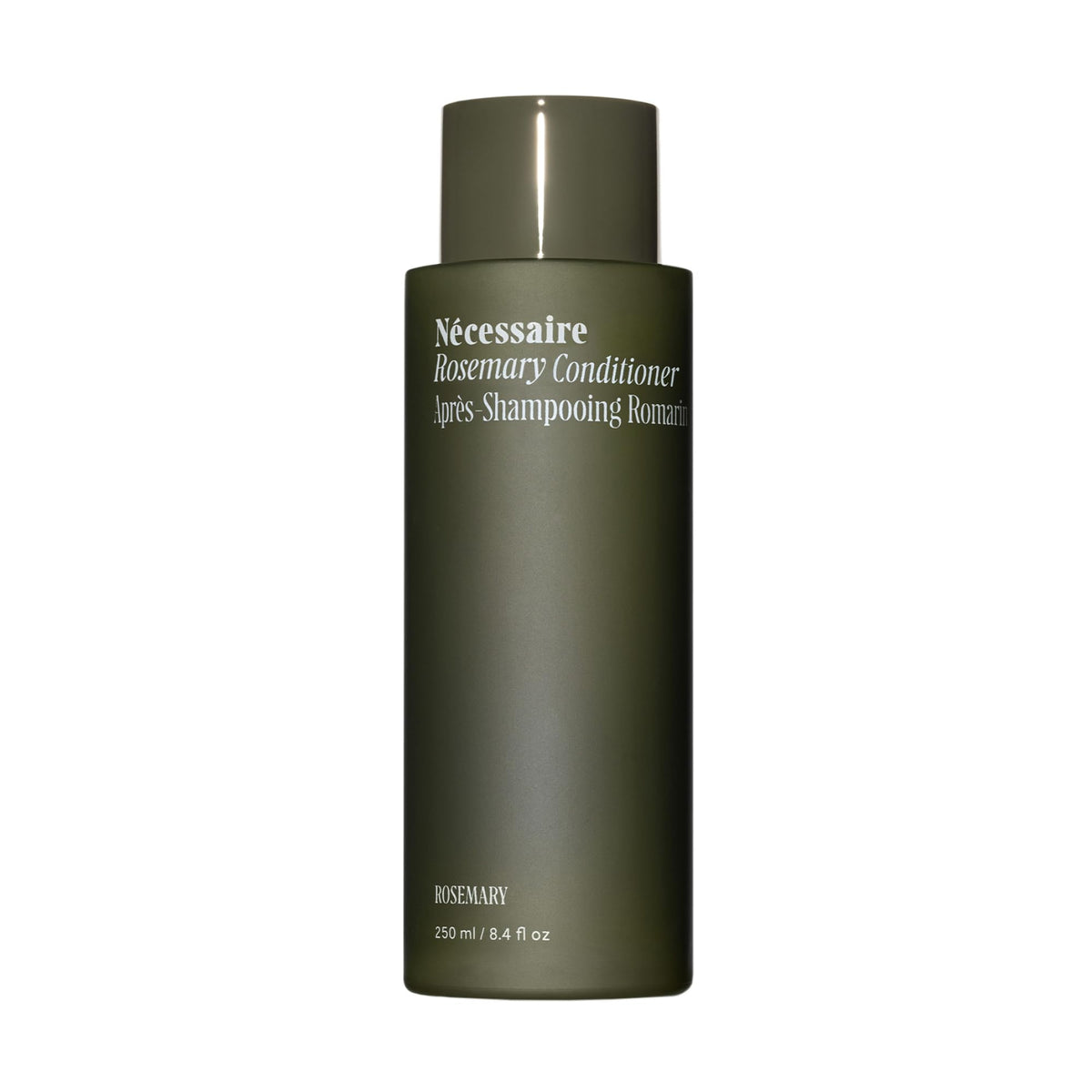 Nécessaire front packaging showing 250 ml bottle and rosemary scent benefit