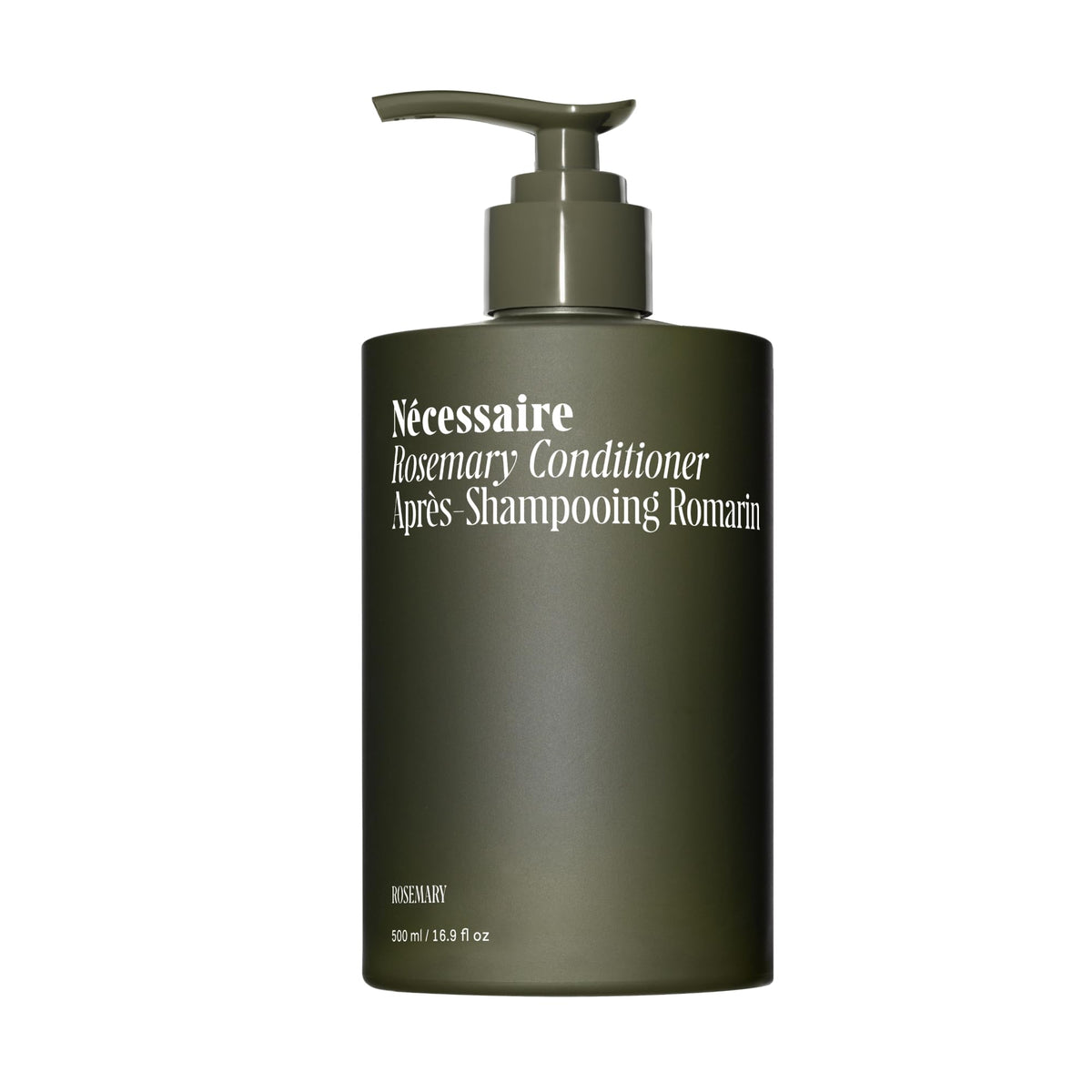 Nécessaire front packaging 500 ml showing product and clean design benefit