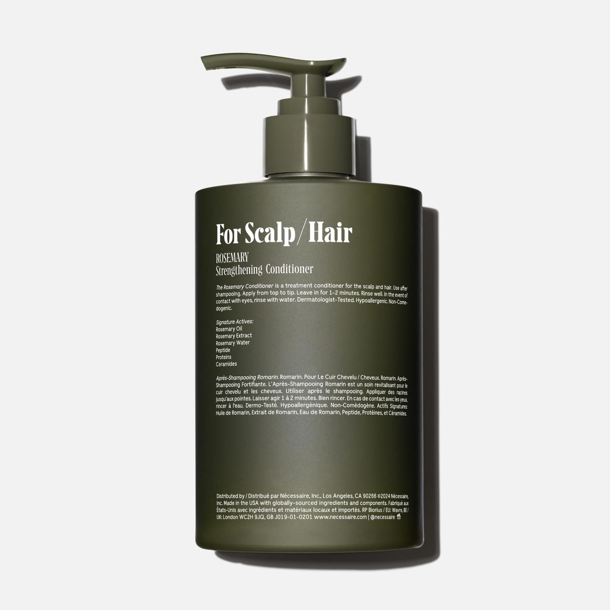 Nécessaire pump dispenser dispensing conditioner for easy shower use
