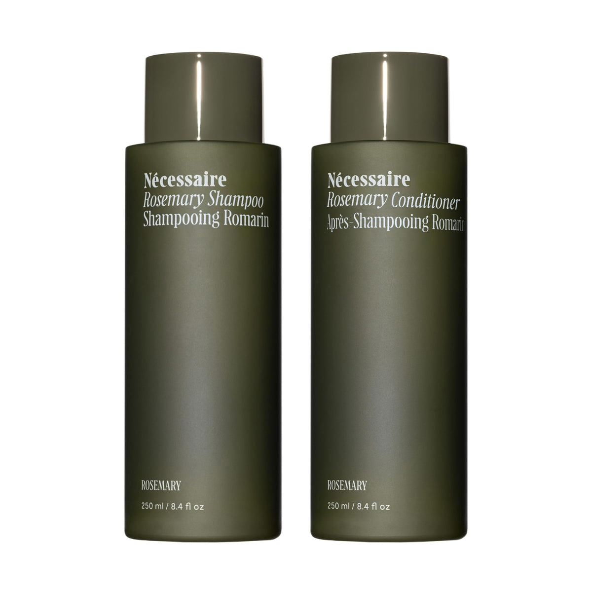 Nécessaire front packaging showing both bottles and key benefits