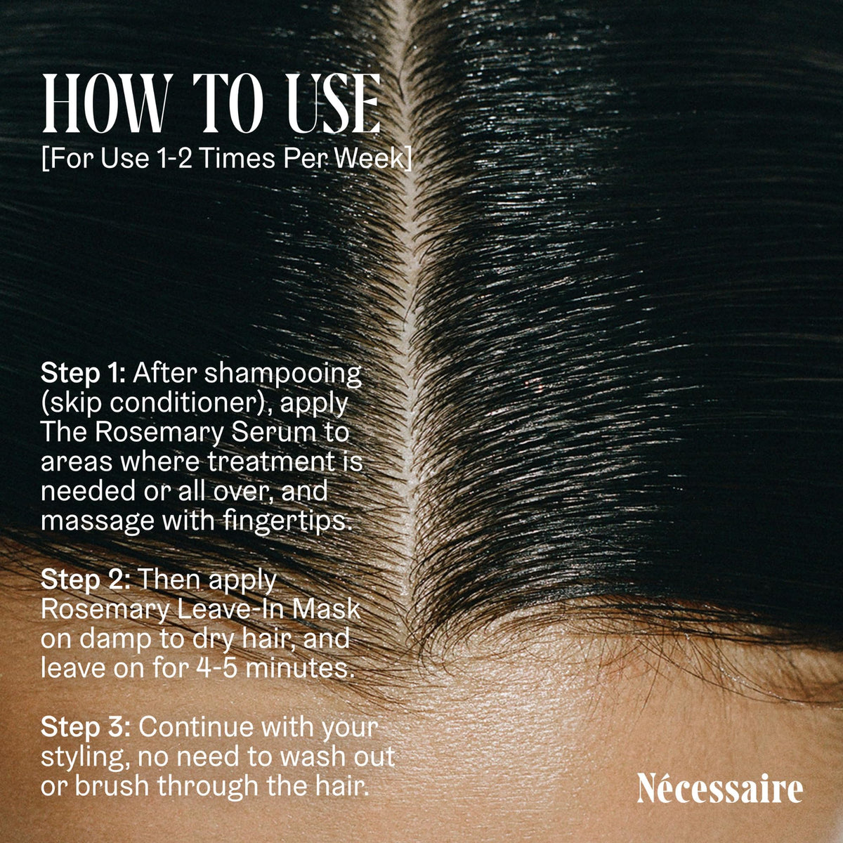 Nécessaire keratin concept visual representing 5% vegan keratin repair benefit