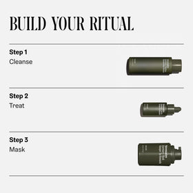 Nécessaire bottle on bath shelf in lifestyle scene for everyday routine appeal