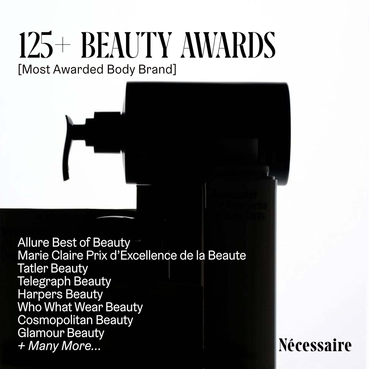 Nécessaire product paired with mandarin and cedar to suggest light fragrance