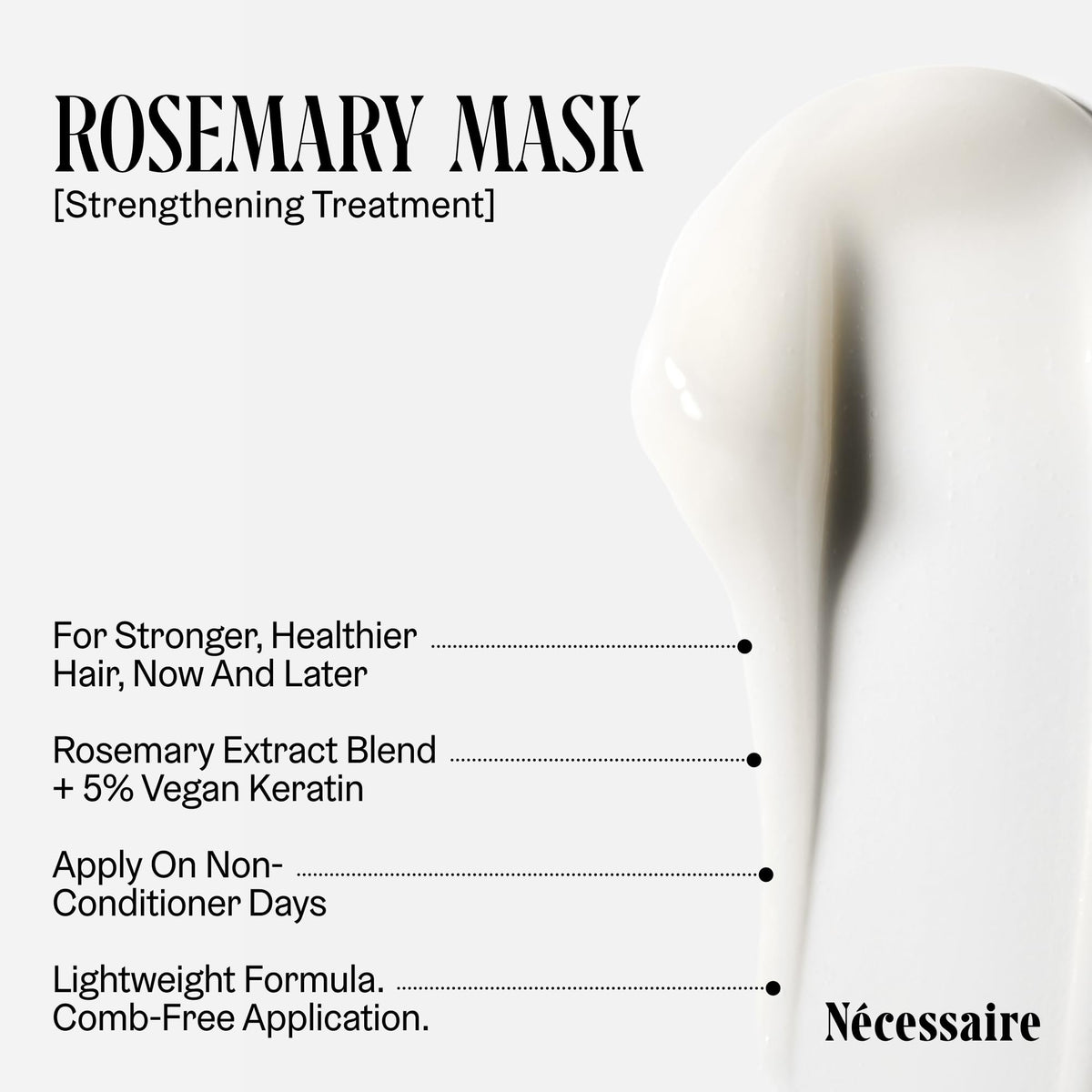 Nécessaire creamy mask texture close-up showing smooth consistency for easy spread