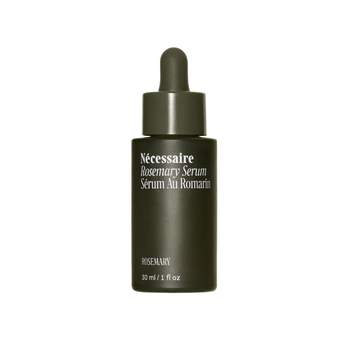 Nécessaire front bottle showing product branding and size benefits