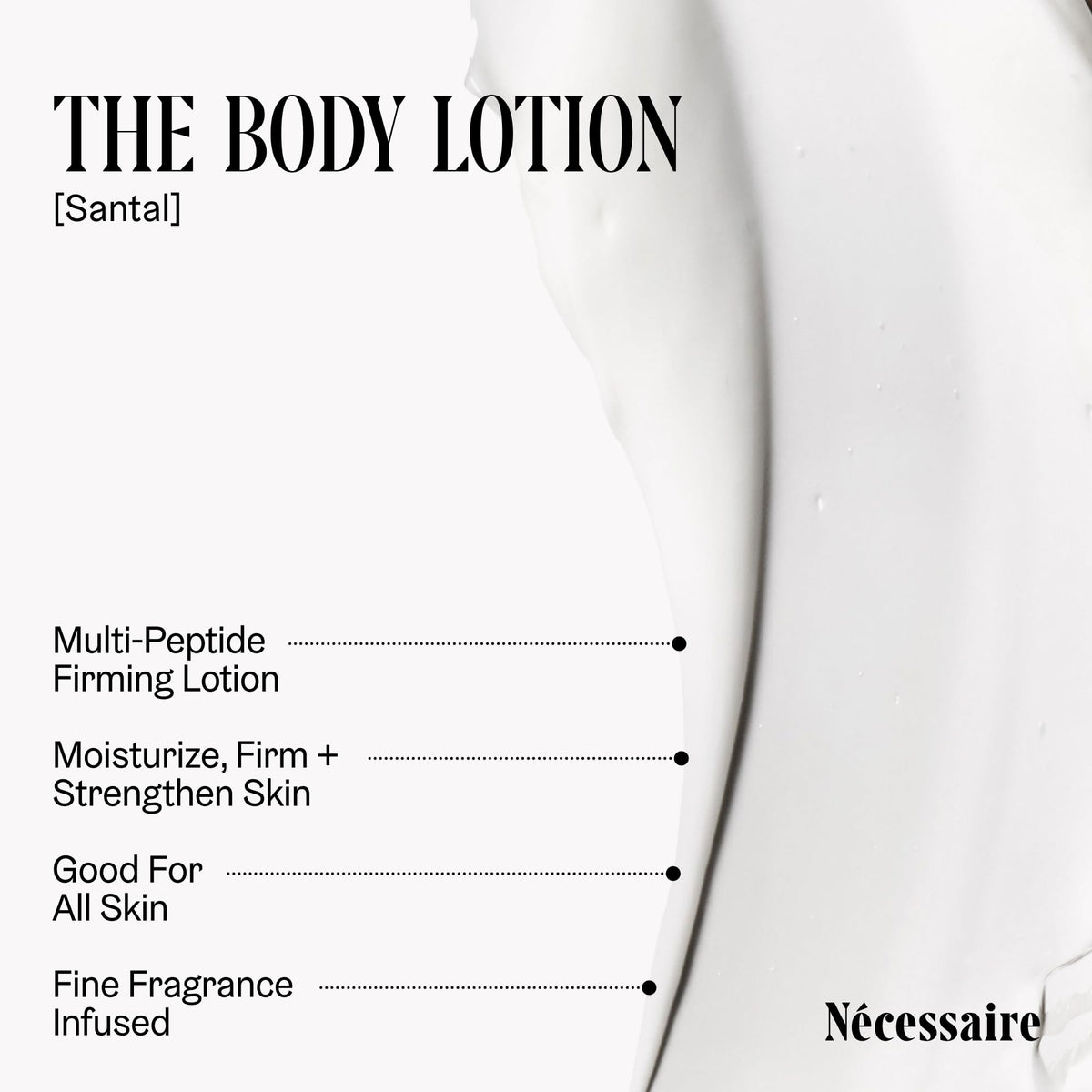 Nécessaire hand application demonstrating quick absorbency and smooth finish