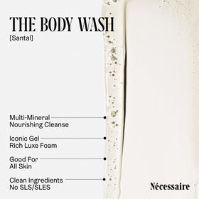 Nécessaire lotion texture close-up, shows fast-absorbing hydration benefit