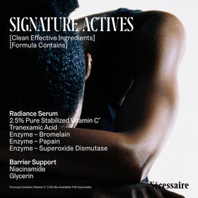 Nécessaire serum applied to décolletage for visible radiance benefit