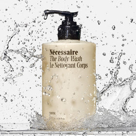 Nécessaire lathered foam texture on hand illustrating rich, non-drying cleanse