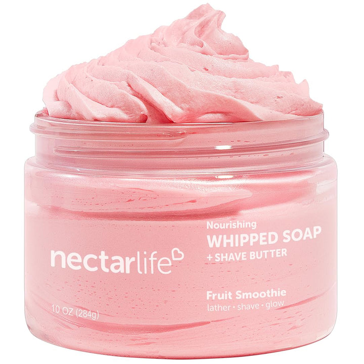 Nectar Bath Treats front jar showing Fruit Smoothie label and 10 oz size benefit