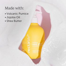 Nectar Bath Treats hand wash in use at kitchen sink removing grease