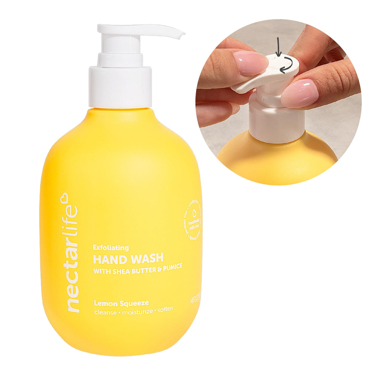 Nectar Bath Treats styled bathroom sink with bottle for lifestyle appeal