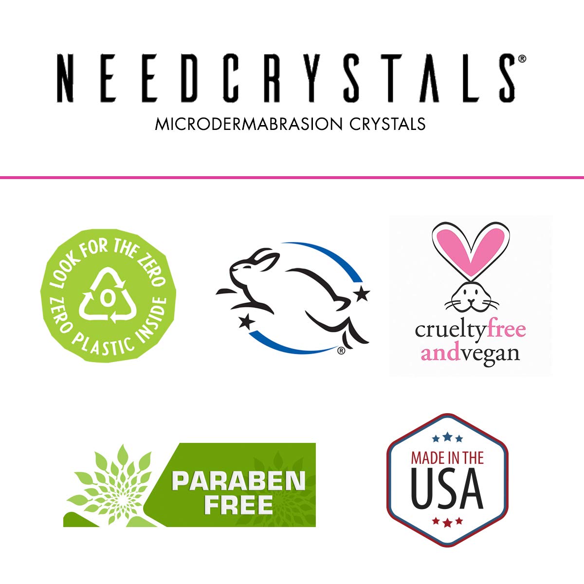 NeedCrystals label close-up showing ingredient and usage details for informed buyers