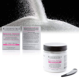 NeedCrystals being gently rubbed on cheek to reveal smoother skin