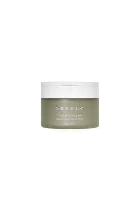 NEEDLY front packaging showing pad container and calming benefit