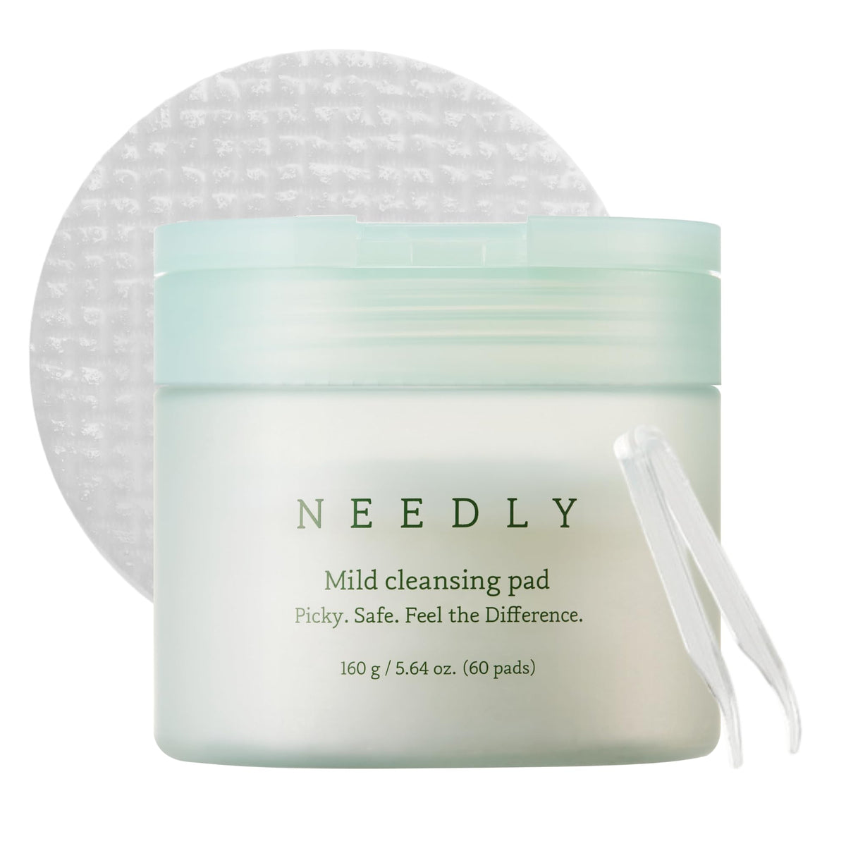 NEEDLY front packaging showing 60 pads and calming design for quick purchase