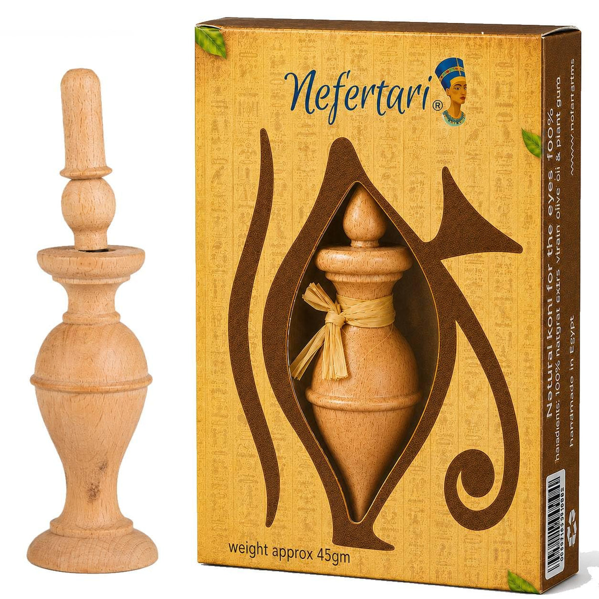 Nefertari front packaging with Pharaoh design offering elegant shelf display and gift appeal