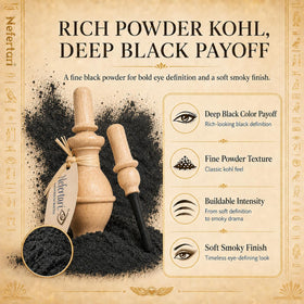 Nefertari open pot showing fine powder texture for smooth, buildable eye definition