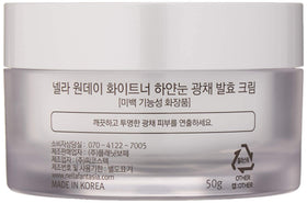Nella jar on bathroom counter styled for morning routine and luminous skin