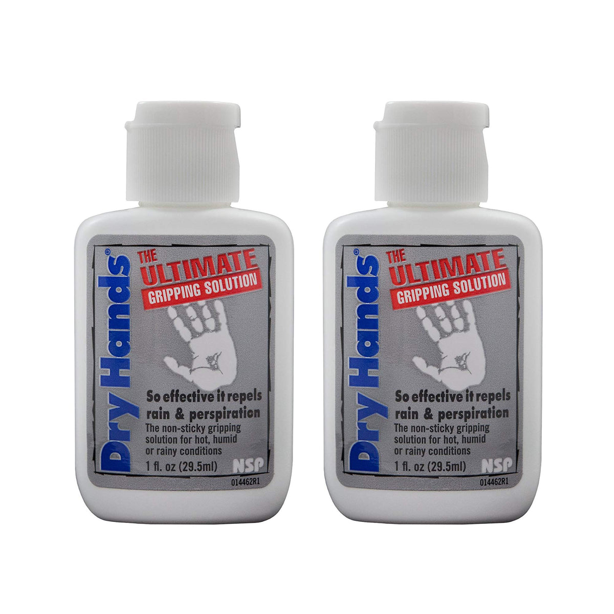 Nelson Dry Hands front bottles showing grip control benefit