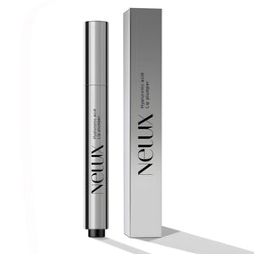 Nelux front packaging showing clear tube and glossy finish benefit