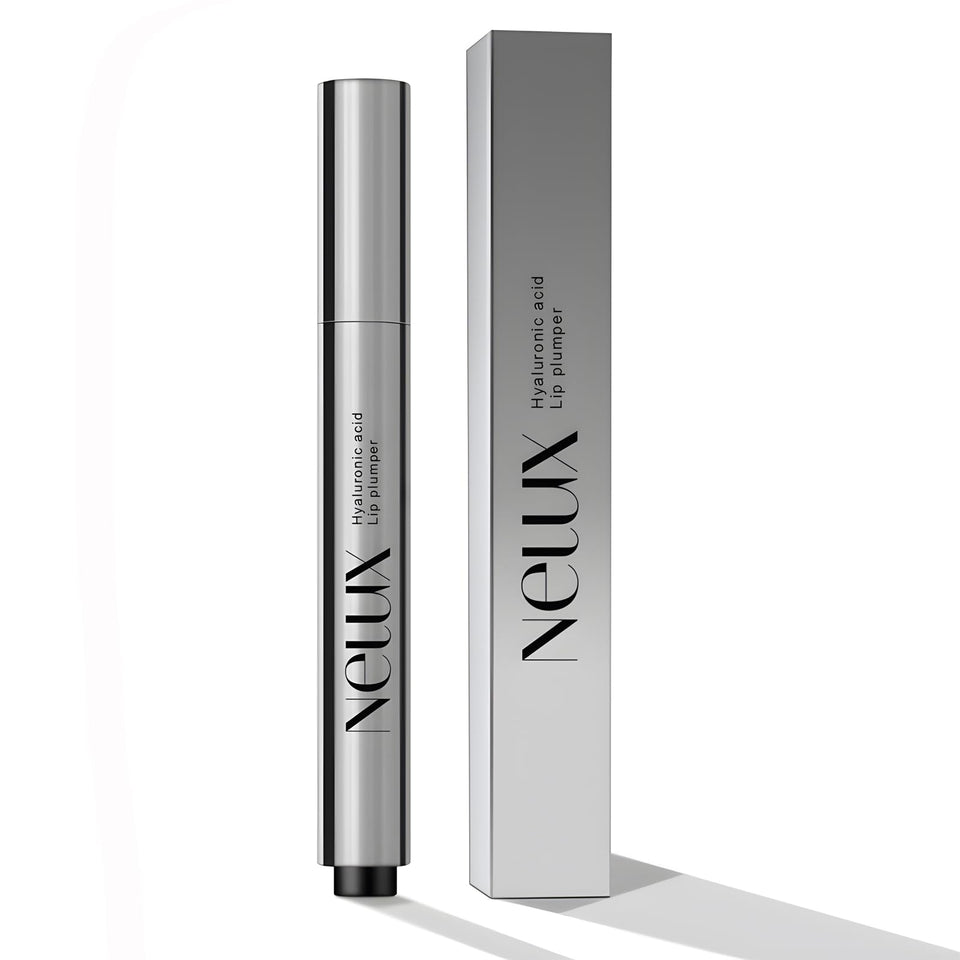 Nelux front packaging showing clear tube and glossy finish benefit