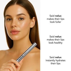 Nelux lips before and after comparison showing fuller smoother lips benefit