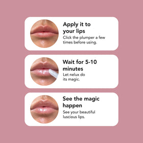 Nelux used under lipstick as primer for enhanced shine benefit