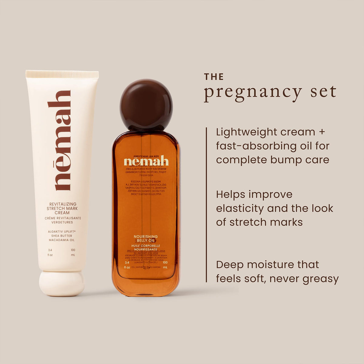Nemah cream texture close-up illustrating rich, spreadable hydration