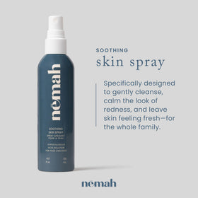 Nemah close-up of fine mist spray demonstrating even application and quick coverage benefit