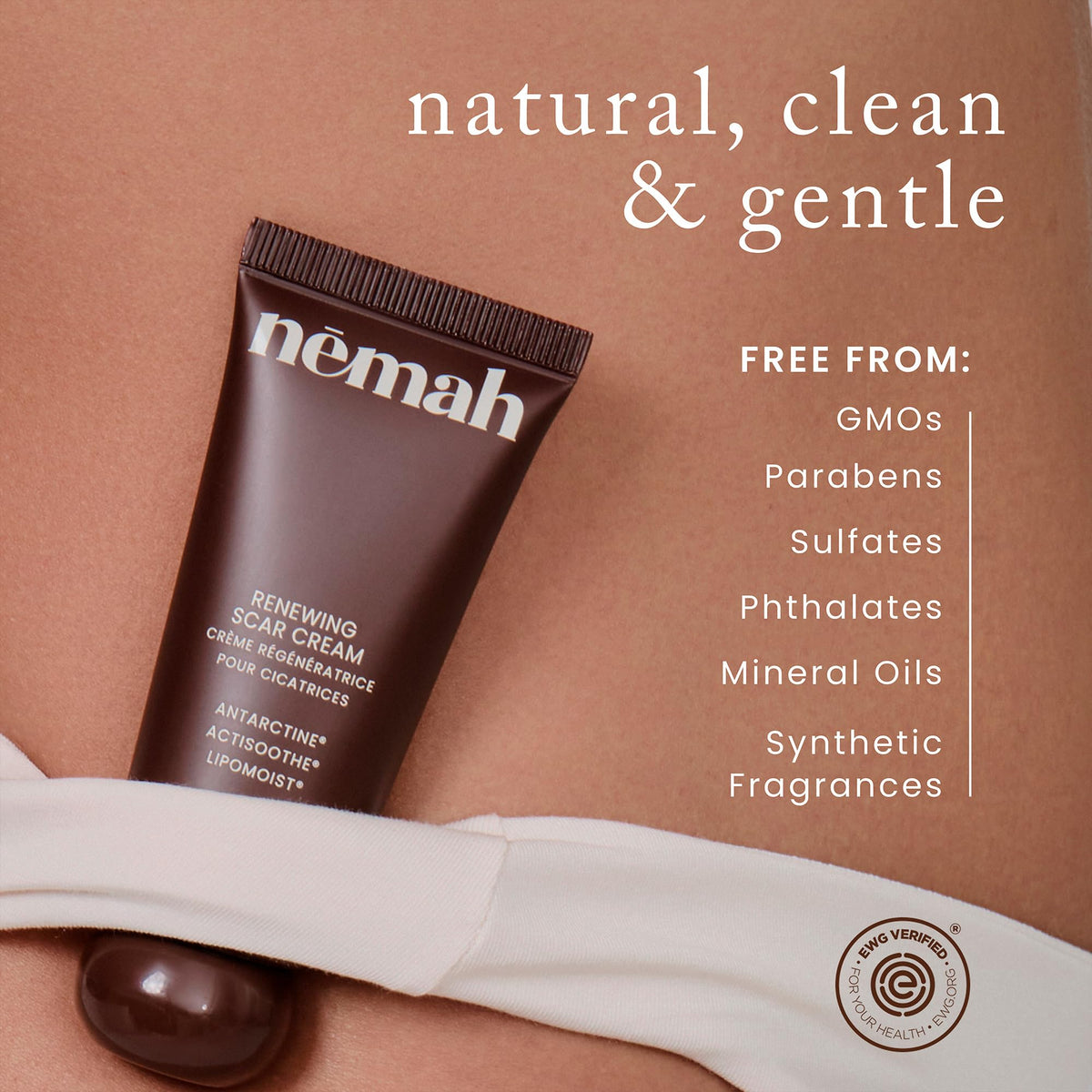 Nemah label ingredient detail highlighting Antarcticine and peptides for informed choice