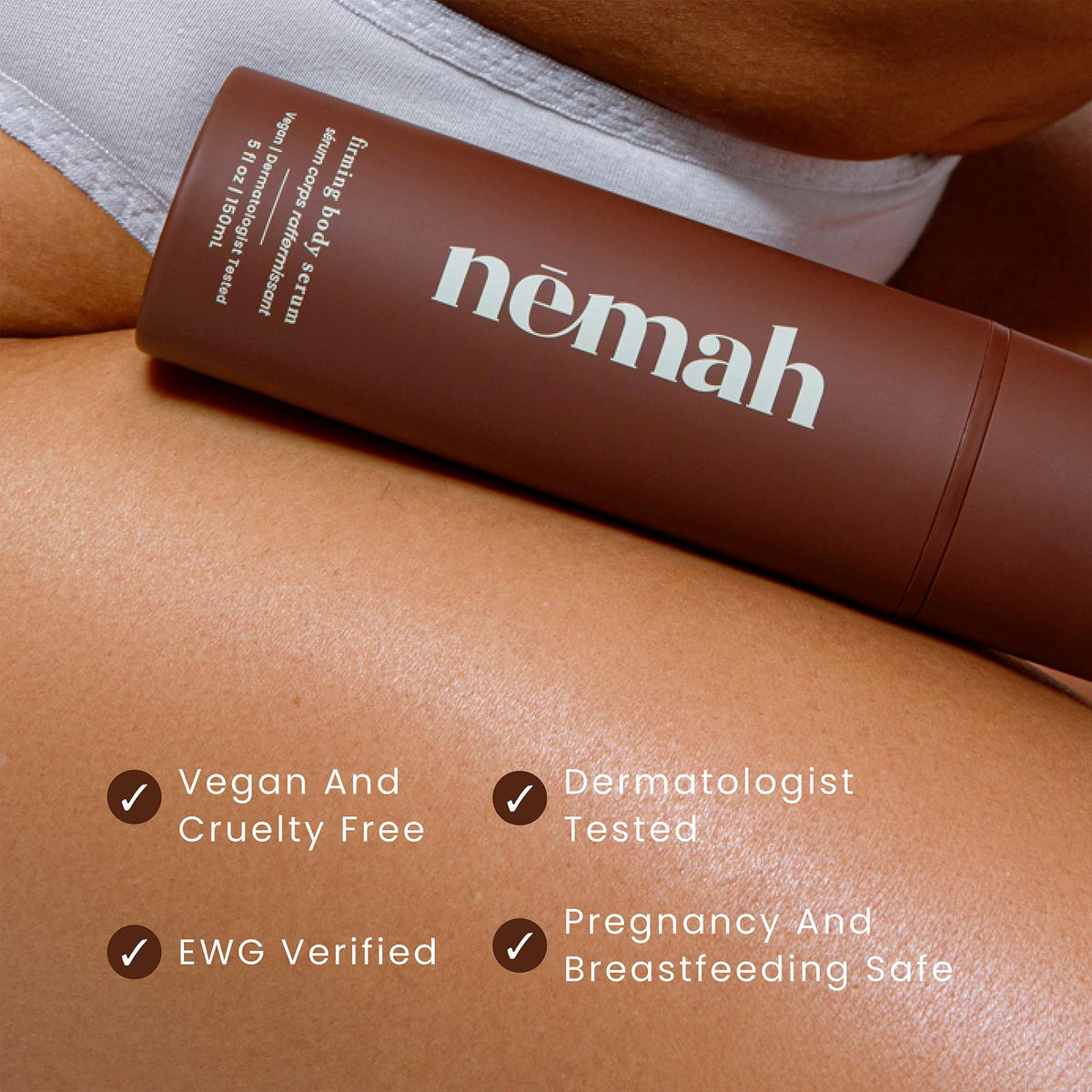 Nemah lifestyle in bathroom routine showing quick morning use convenience benefit