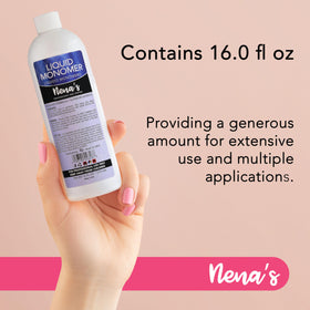 Nena's monomer used in salon setting demonstrating quick-dry benefit and professional results