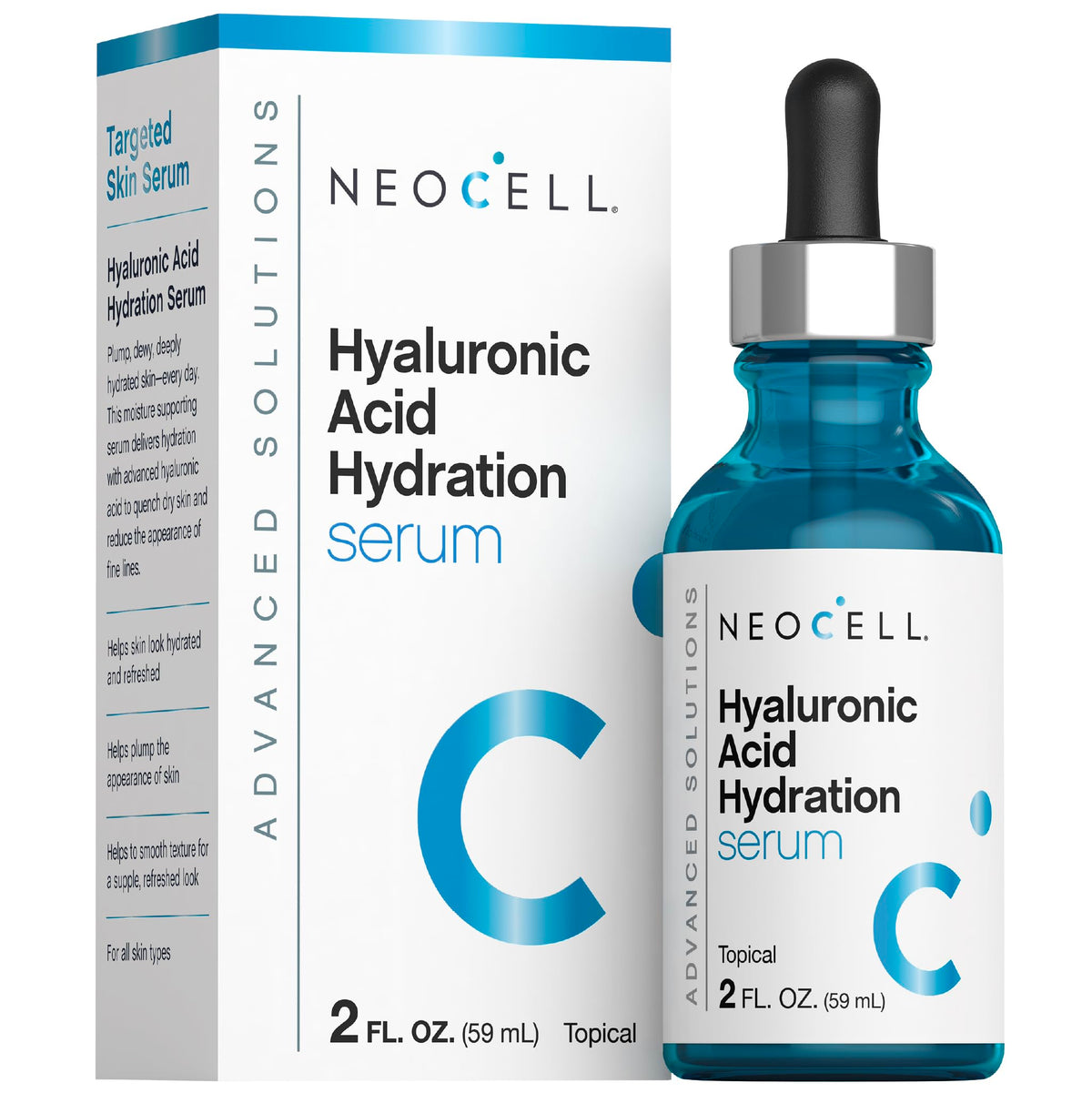 NeoCell front packaging showing compact 2 fl oz bottle and clean design for easy storage