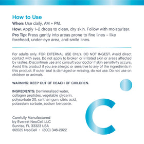 NeoCell ingredients label focused view listing peptide blend and clean formulation