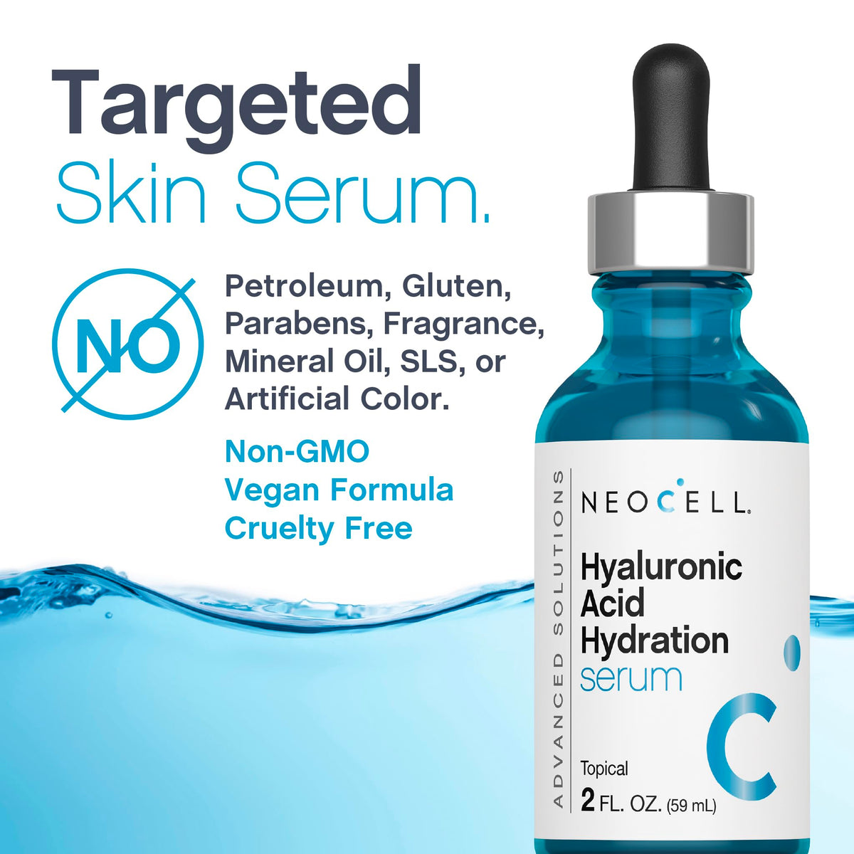 NeoCell serum layered under moisturizer showing compatibility and improved moisture retention