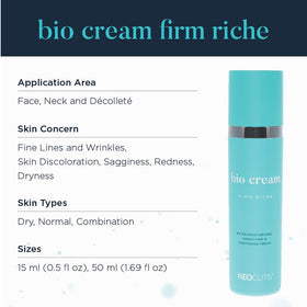 NEOCUTIS cream on palm demonstrating easy application and nourishing feel