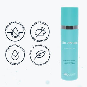 NEOCUTIS cream soothing post-procedure skin showing calming, supportive care