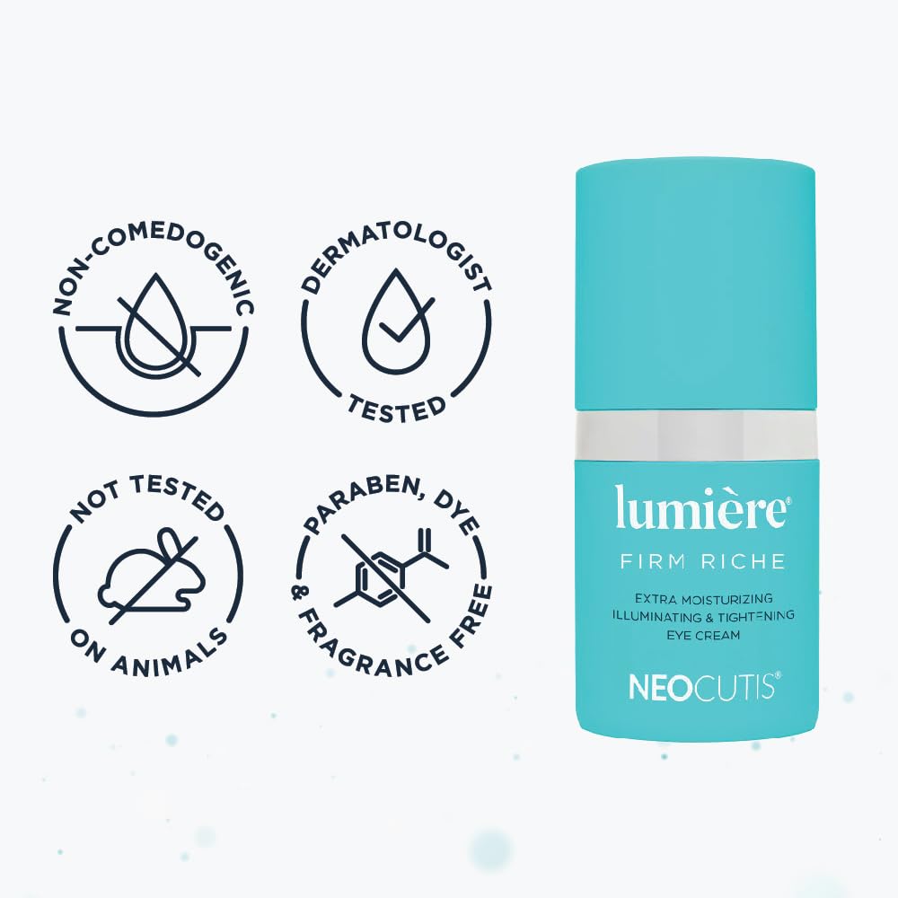 NEOCUTIS Lumiere Firm Riche in bathroom routine staged with cleanser to show daily use benefit