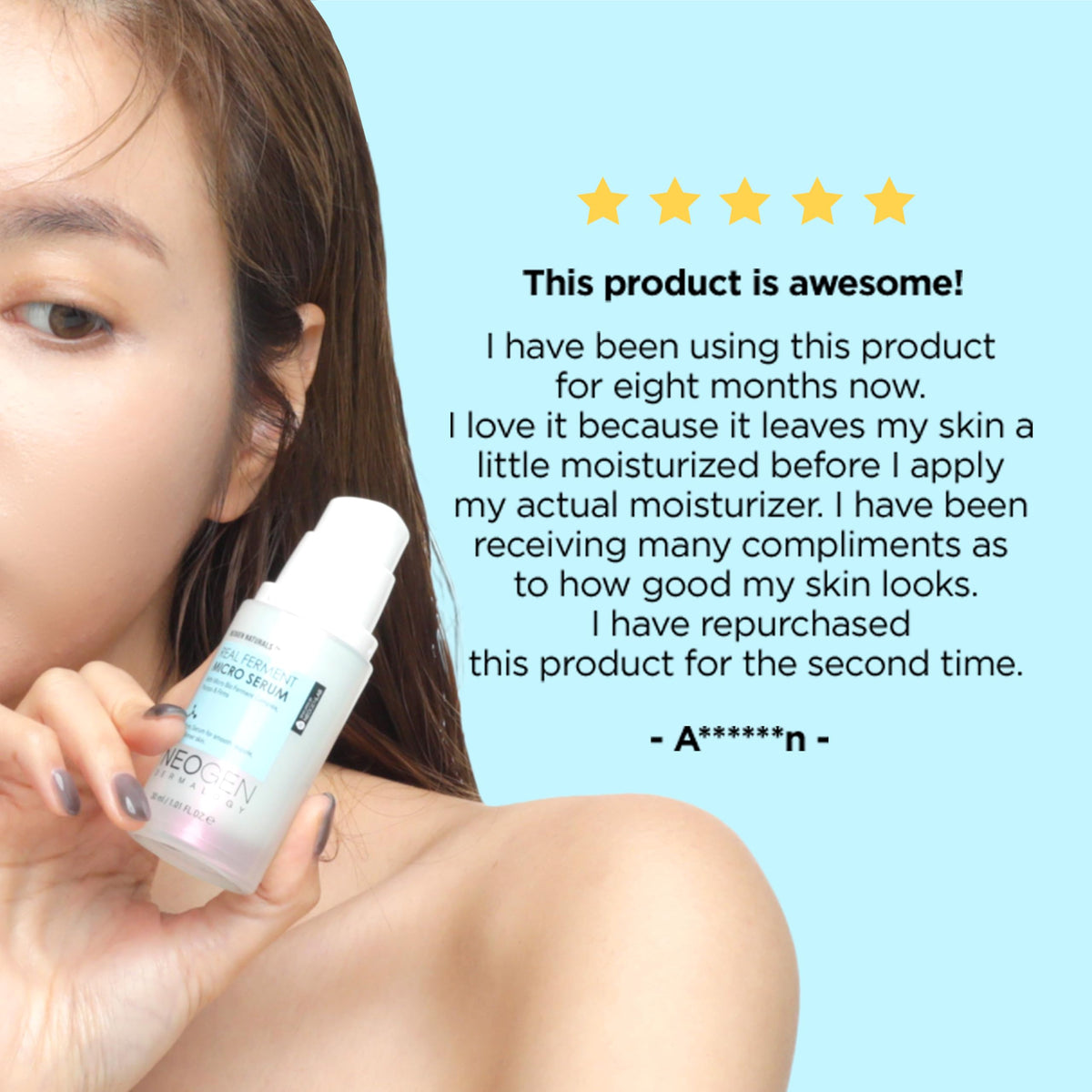DERMALOGY by NEOGENLAB label close-up showing active ingredients and ingredient transparency benefit