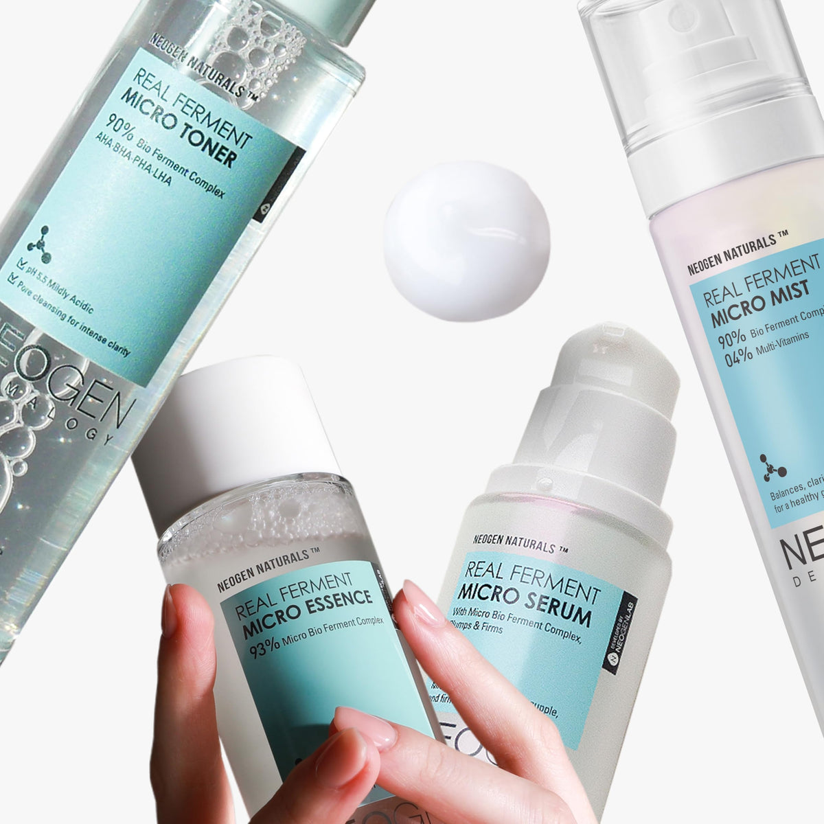 DERMALOGY by NEOGENLAB fermented rice ingredient shot emphasizing natural nutrient-rich benefit