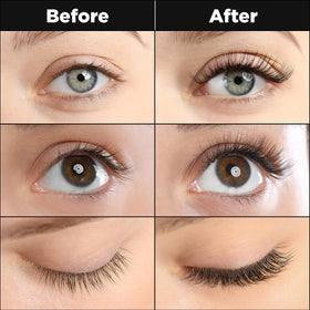 DERMALOGY mascara swatch texture on skin showing smooth, non-clumpy finish
