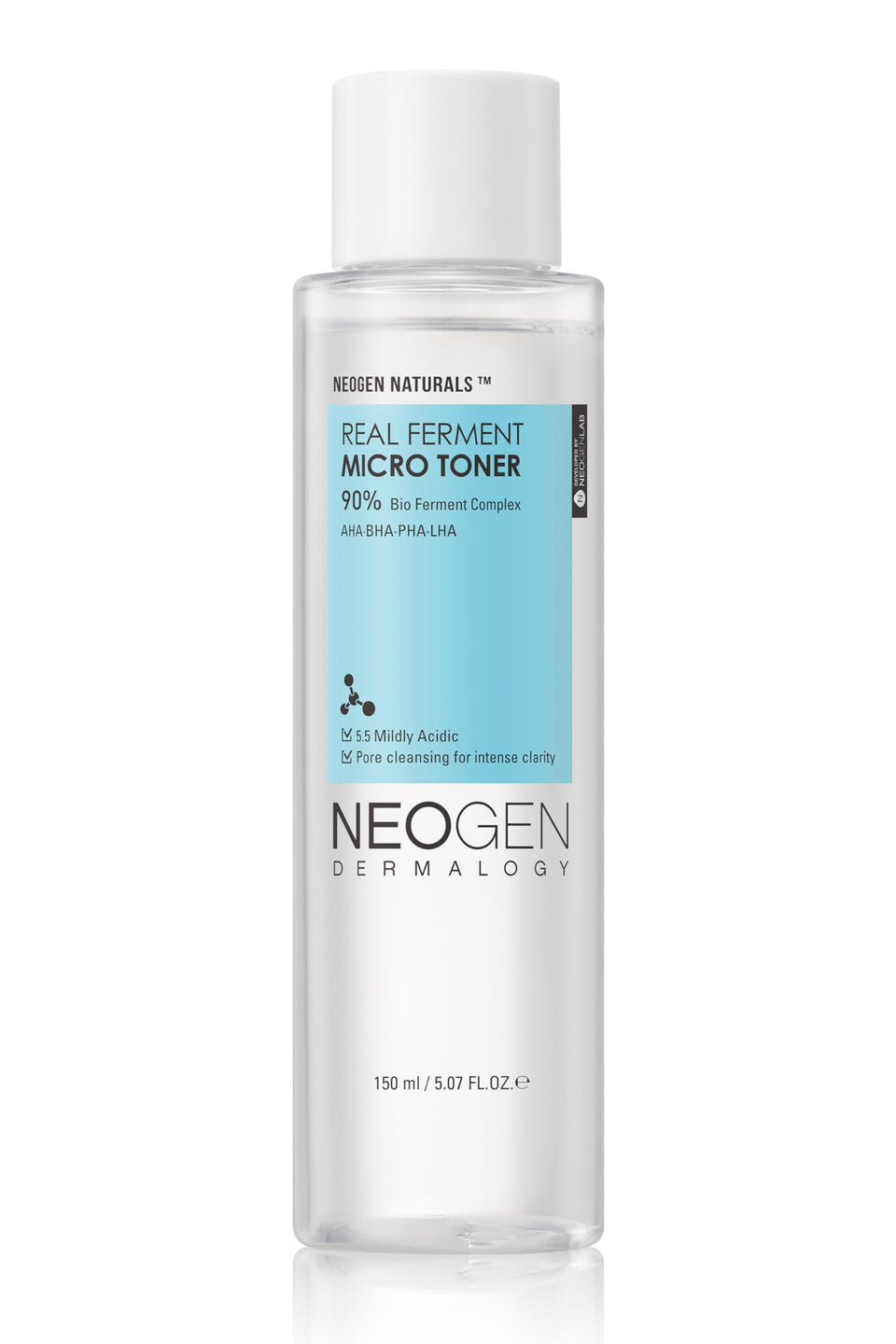 DERMALOGY by NEOGENLAB front packaging showing toner bottle, clear hydration benefit