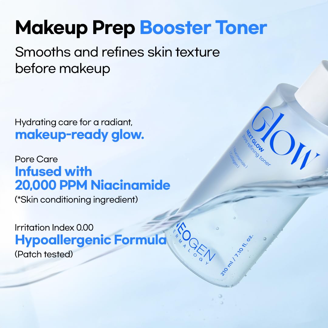 DERMALOGY by NEOGENLAB toner texture poured to show lightweight hydration benefit