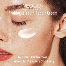 DERMALOGY by NEOGENLAB ingredients label highlighting probiotic and peptide blend benefit