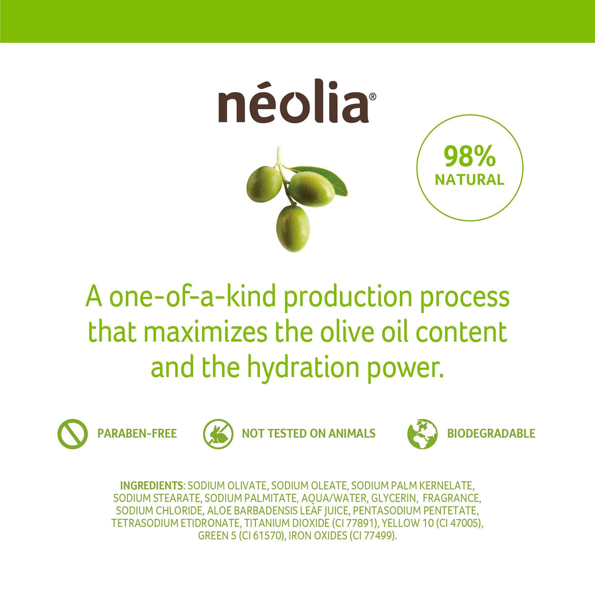 Néolia soap arranged in bathroom showing lifestyle simplicity benefit